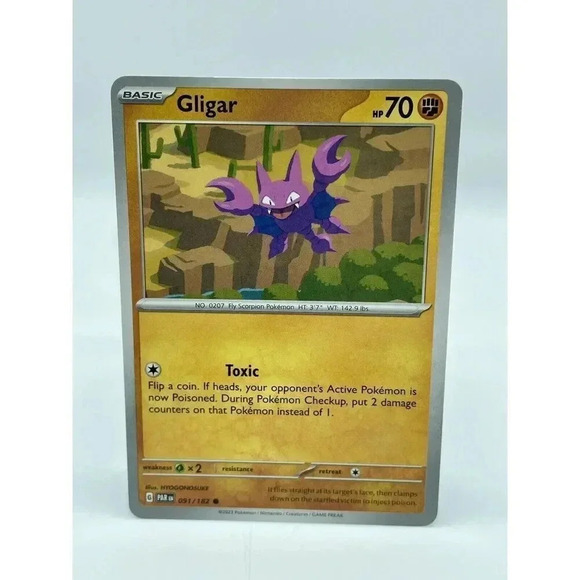 Gligar 091/182 Paradox Rift Non-Holo Pokemon TCG Mint Unplayed‎ - Picture 1 of 6